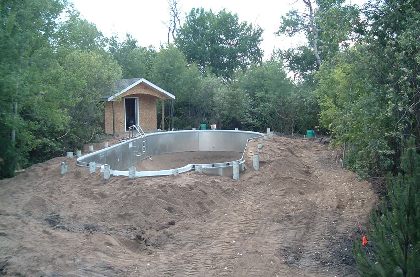 Construction of in-ground pool
